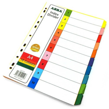 ABBA AB-22010 - A4 10 color 5 sets Index Divider [220093077]