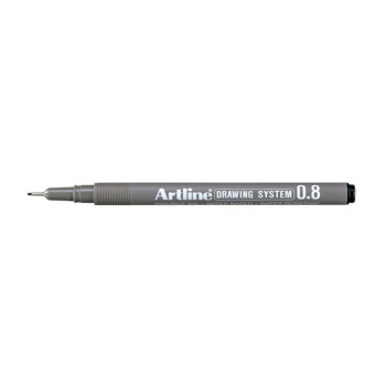 Artline Black Drawing System Pen 0.8mm (EK-238)