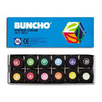 BUNCHO Poster Color - 15cc, 12 colors  