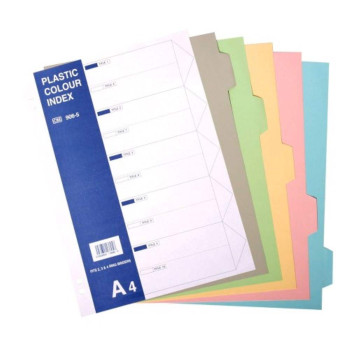 CBE 906-5 - 5col Synthetic Color Index Divider (Item No: B10-147) A1R4B5