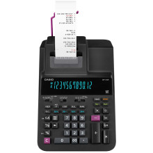 Casio Printing Calculator - 12 Digits, 2-Color Printing, Tax Calculation, Black (DR-120R-BK)