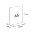 Acrylic Portrait A5 T-Shape Display Stand - 150mm W) x 210mm (H)