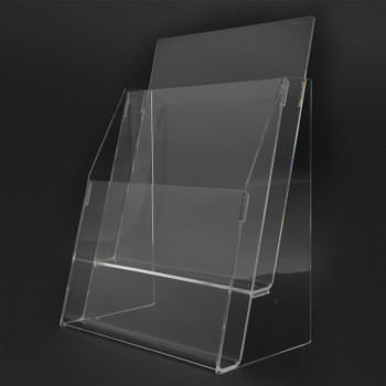 Acrylic A4 Brochure Holder Stand 2 Layer - 210mm (W) x 297mm (H)