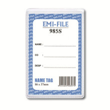 Transparent Name Tag 985 - 86mm (H) x 57mm (W) Card Size