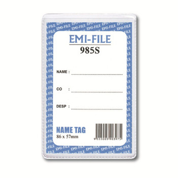 Transparent Name Tag 985 - 86mm (H) x 57mm (W) Card Size