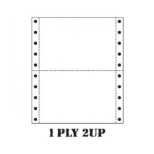 Computer Form 1 ply 2 up 9.5" x 11" (1000 Fans)