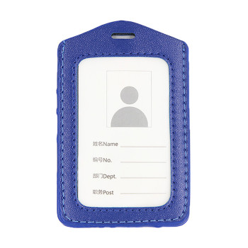 Leather Name Tag Potrait Blue (54x85mm)