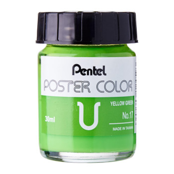 Pentel Poster Color U Yellow Green 30ml (No.17)