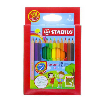 STABILO Swans Colored Pencil - Short 12pcs (Item No: B05-16) A1R2B144