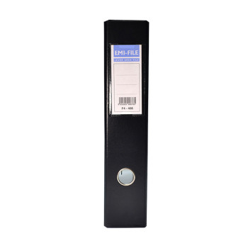 EMI PVC 75mm Lever Arch File F4 - Black