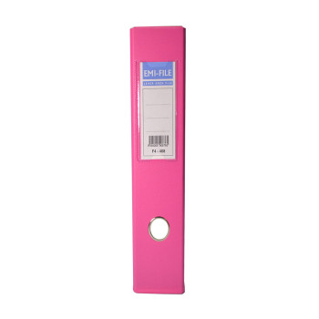 EMI PVC 75mm Lever Arch File F4 - Fancy Pink