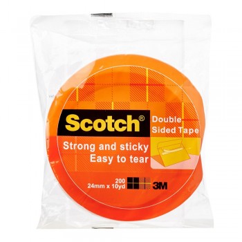 3M Scotch200 Double Sided Tissue Tape 24mmx10Yds