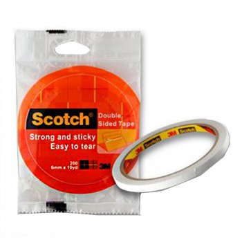 3M Scotch200 Double Sided Tissue Tape 6mmx10Yds