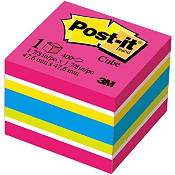 3M 2051 Post-It FLT Notes Cube 2"x2"