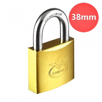 38mm Lemen Electroplated Iron Padlock With Brass Cylinder