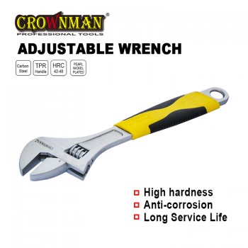 Crownman 10" Adjustable Wrench with Double Color Handle