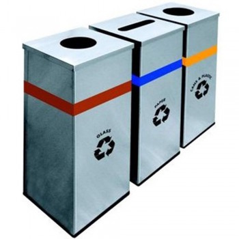 Stainless Steel Square Recycle Bin-RECYCLE-127/SS (Item No: G01-302)