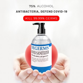 DEGERMS Hand Sanitizer (500ML) Bottle Dispenser - 75% Alcohol, Kills 99.99% Germs, Non-rinse, Moisturizing Hand Sanitiser - Buatan Malaysia, KKM Approved