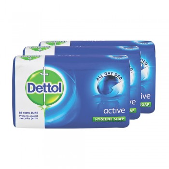 Dettol Body Soap Active 65g x 3's