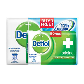 Dettol Body Soap Cool 105g x 3+1 65g(free)