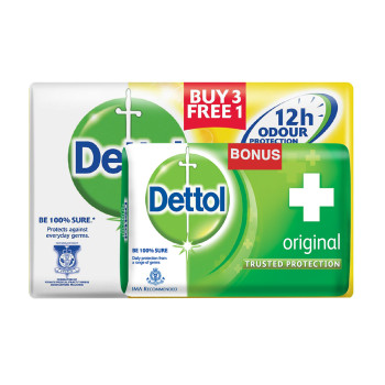 Dettol Body Soap Fresh 105g x 3+1 65g(free)