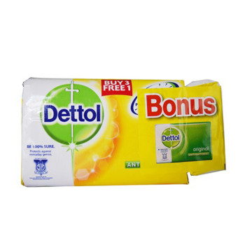 Dettol Body Soap Fresh 105g x 3+1+65g (Free)