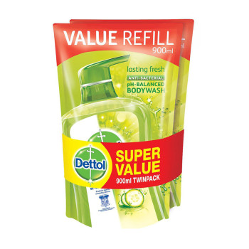 Dettol Shower Gel Lasting Fresh Twin Pack 900ml