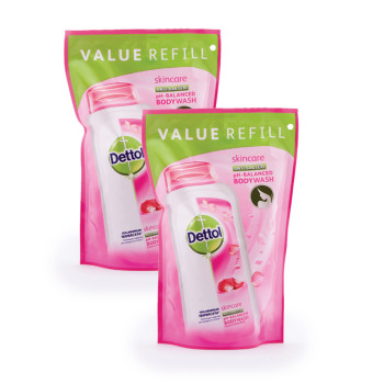 Dettol Shower Gel Skin Care 450ml Twin Pack Refill