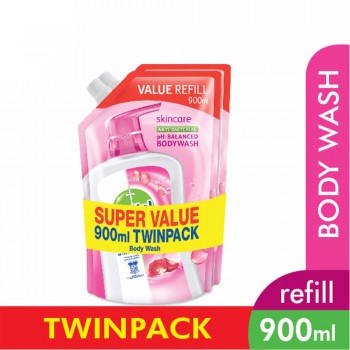 Dettol Shower Gel Skincare 900ml Refill Pouch Twin Pack