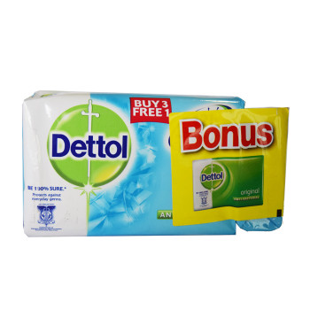 Dettol Body Soap Cool 105g x 3+1+65g (Free)