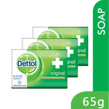 Dettol Original Anti-Bacterial Body Soap 3 x 65g