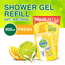 Dettol Shower Gel Refill Pouch Fresh 900ml