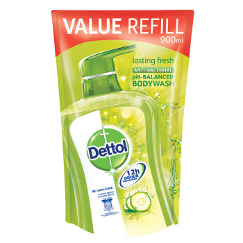Dettol Shower Gel Refill Pouch Lasting Fresh 900ml