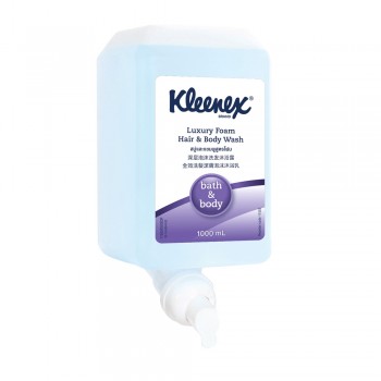 KLEENEXÂ® Luxury Foam Hair & Body Wash - 1000ml, LightBlue