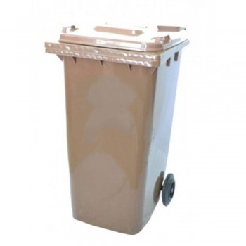 Mobile Garbage Bins 120-PEDAL (with Foot Pedal) Brown (Item No: G01-68)