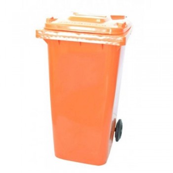 Mobile Garbage Bins 120-PEDAL (with Foot Pedal) Orange (Item: G01-67)
