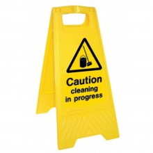 A-Standing Caution Sign-CLEAN IN PRORESS