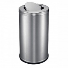 Stainless Steel Round Waste Bin - C/W Flip Top RFT-086/SS