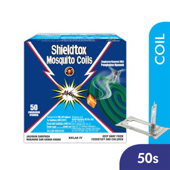Shieldtox 8hours Mosquito Coils 50's + Mosquito Coils Tray