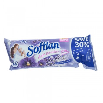 Softlan Anti Wrinkles Lavender Fresh (Purple) Fabric Conditioner 500ml Refill Concentrate Pouch