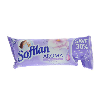 Softlan Aroma Therapy Relax (Purple) Fabric Conditioner 500ml Refill Concentrate Pouch