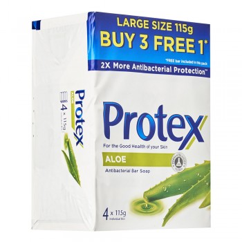 Protex Aloe Vera Antibacterial Bar Soap Valuepack 115g x 4
