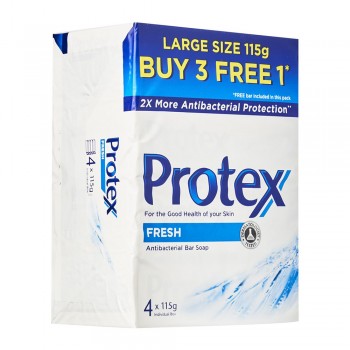 Protex Fresh Antibacterial Bar Soap Valuepack 115g x 4
