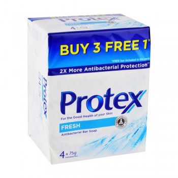 Protex Fresh Antibacterial Bar Soap Valuepack 75g x 4