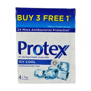 Protex Ice Cool Antibacterial Bar Soap Valuepack 75g x 4