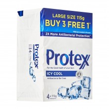 Protex Icy Cool Antibacterial Bar Soap Valuepack 115g x 4