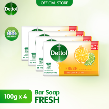 Dettol Body Soap Fresh 105g 3+1(free)