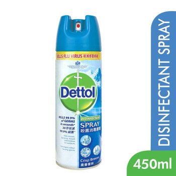 Dettol Antibacterial Germicidal Hygiene Liquid Disinfectant Spray Crisp Breeze 450ml