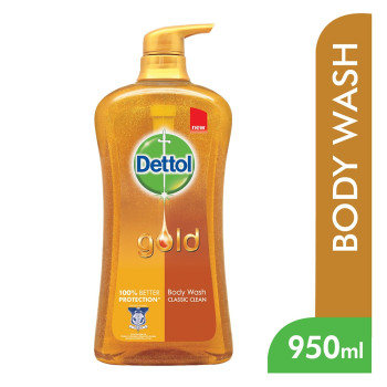 Dettol Gold Shower Gel Classic Gel 950ml Bottle