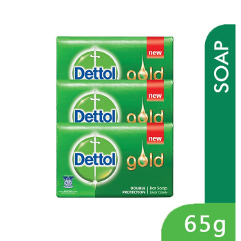Dettol Body Soap 65g x 3Packs Gold Daily Clean